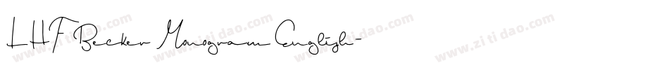 LHF Becker Monogram English字体转换